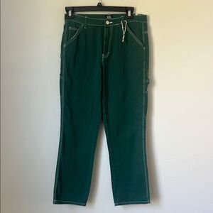 New Simple Society High Rise Carpenter Wide Leg Green Jeans Size 9/29 🟢
